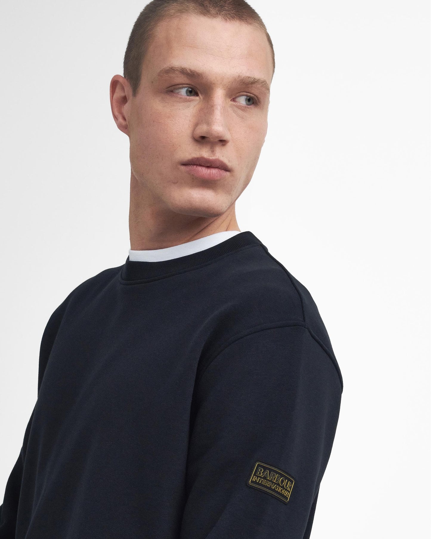 Barbour International Outline Badge Mens Sweatshirt - Black