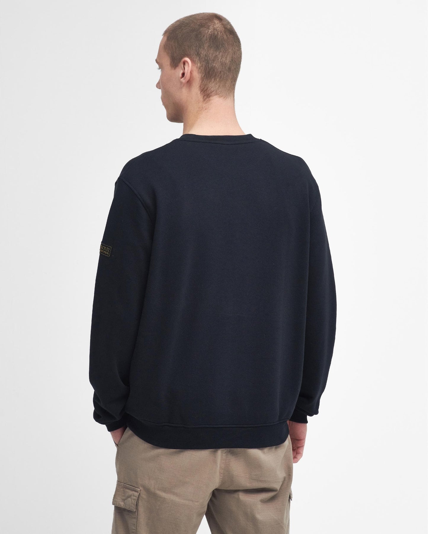 Barbour International Outline Badge Mens Sweatshirt - Black