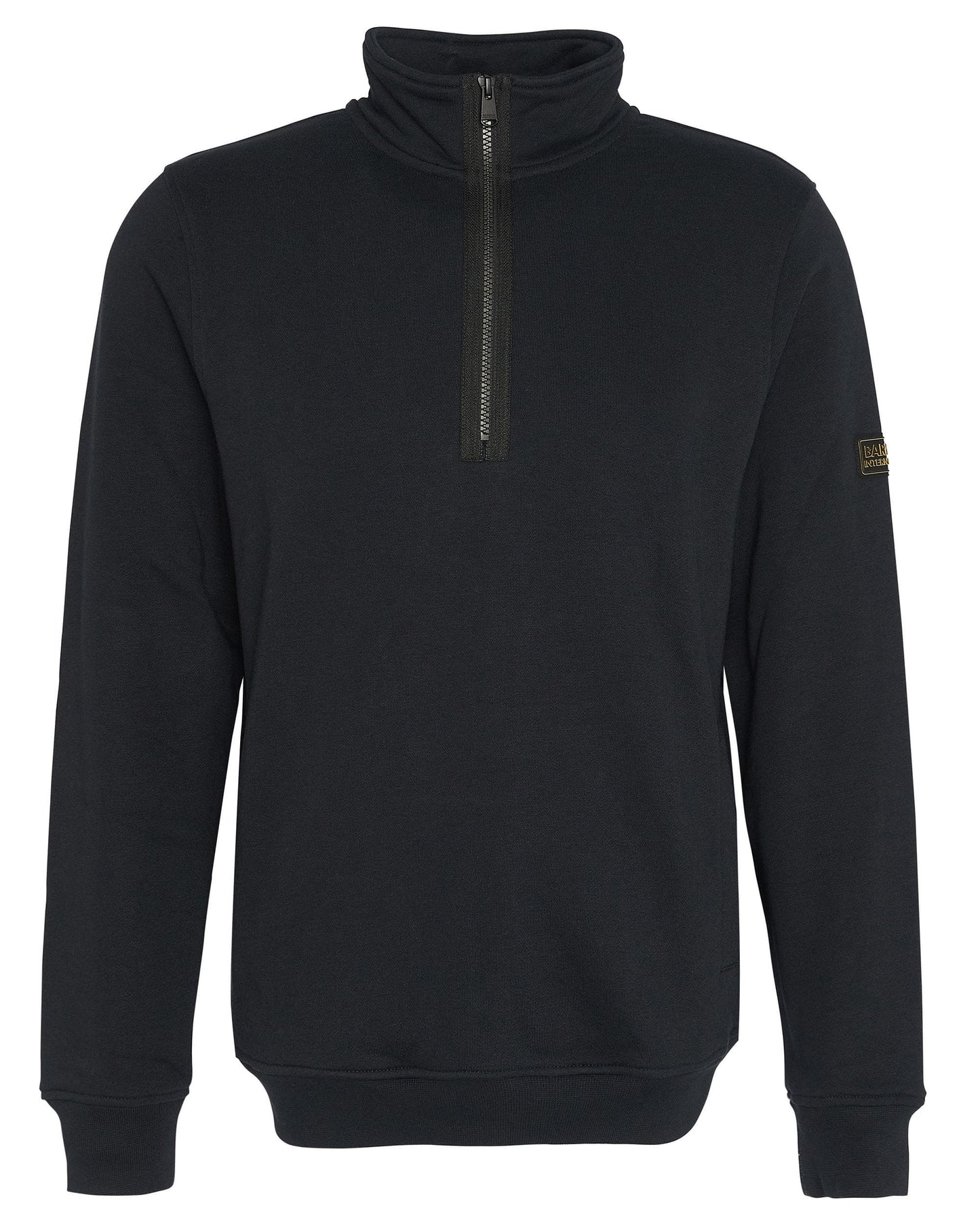 Barbour International Outline Mens Funnel Neck Sweatshirt - Black