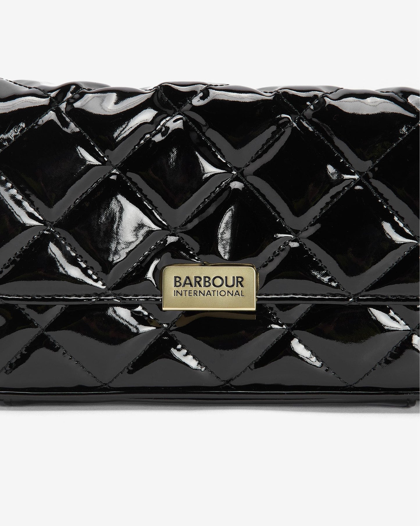 Barbour International Quilted Womens Mini Soho Crossbody Bag - High Shine Black