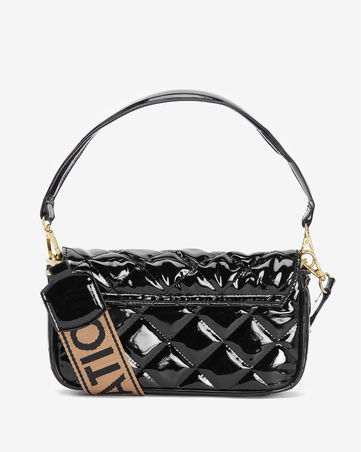 Barbour International Quilted Womens Mini Soho Crossbody Bag - High Shine Black