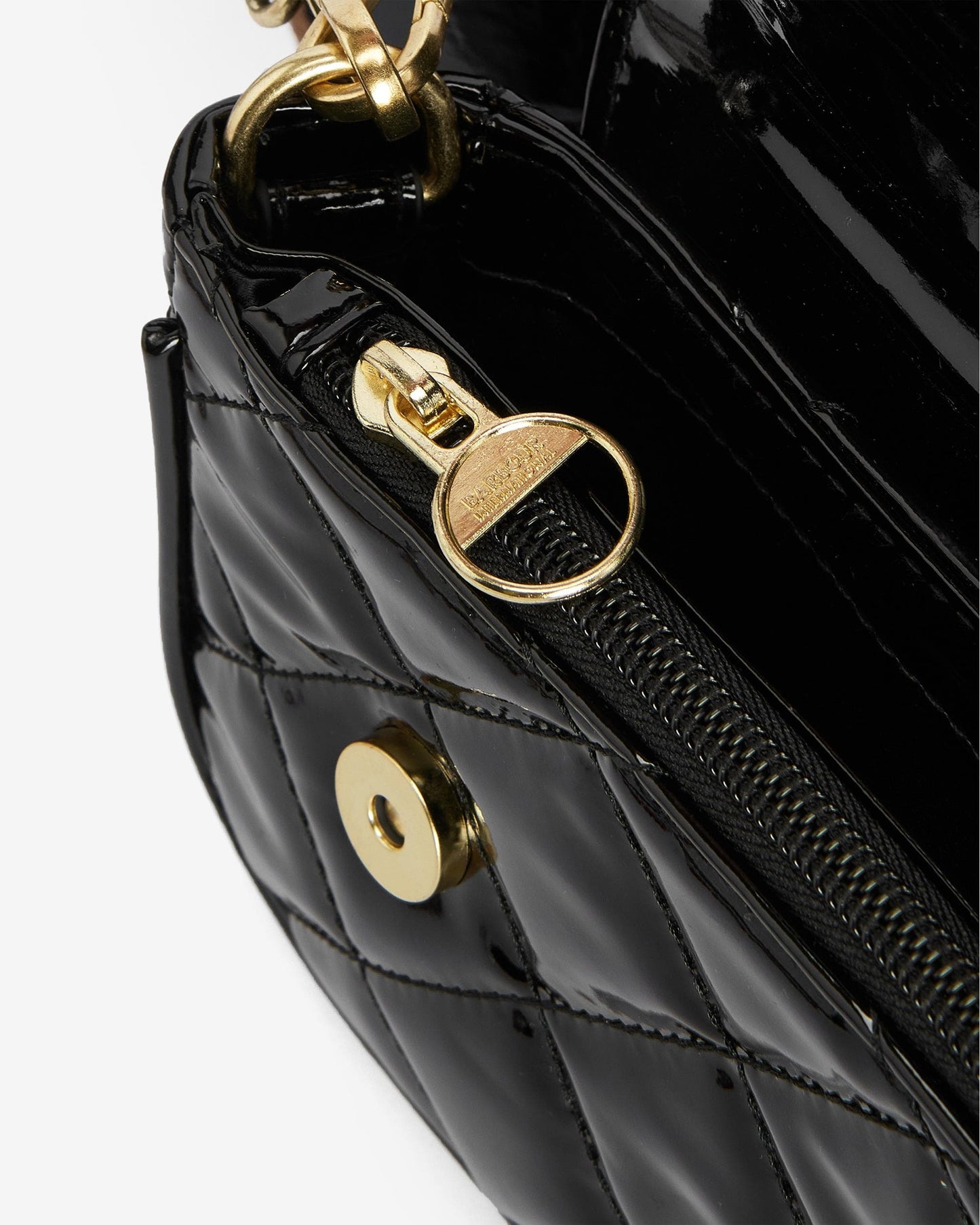 Barbour International Quilted Womens Mini Soho Crossbody Bag - High Shine Black