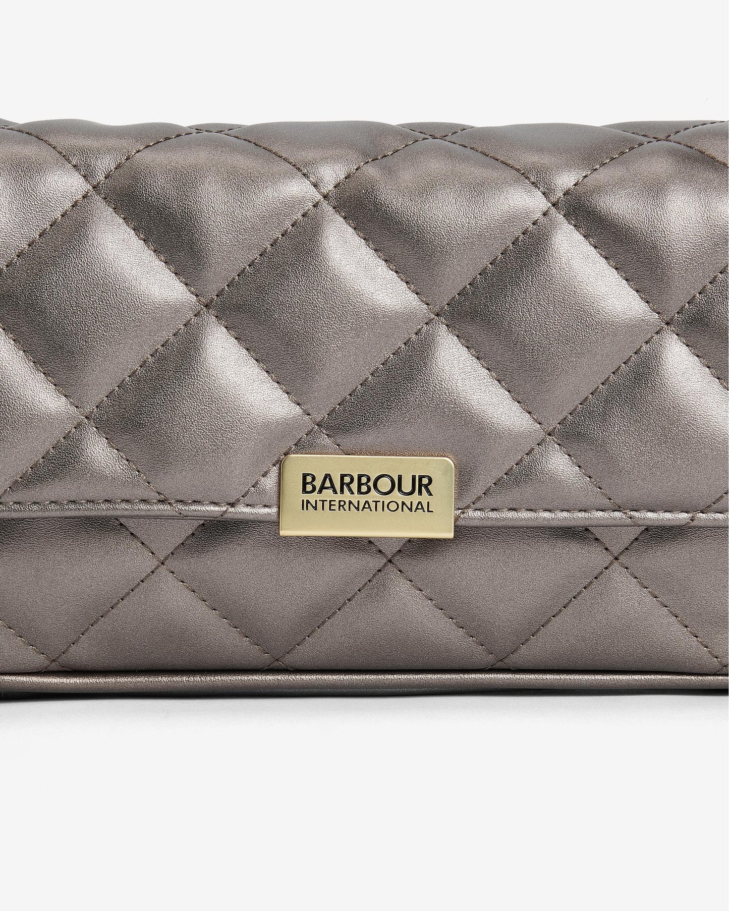 Barbour International Quilted Womens Mini Soho Crossbody Bag - Gun Metal