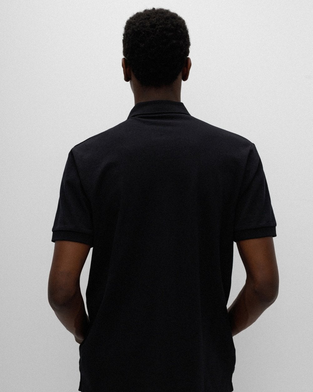 HUGO Dereso222 Mens Cotton Piqué Slim-Fit Polo Shirt with Logo Label NOS - Black 001