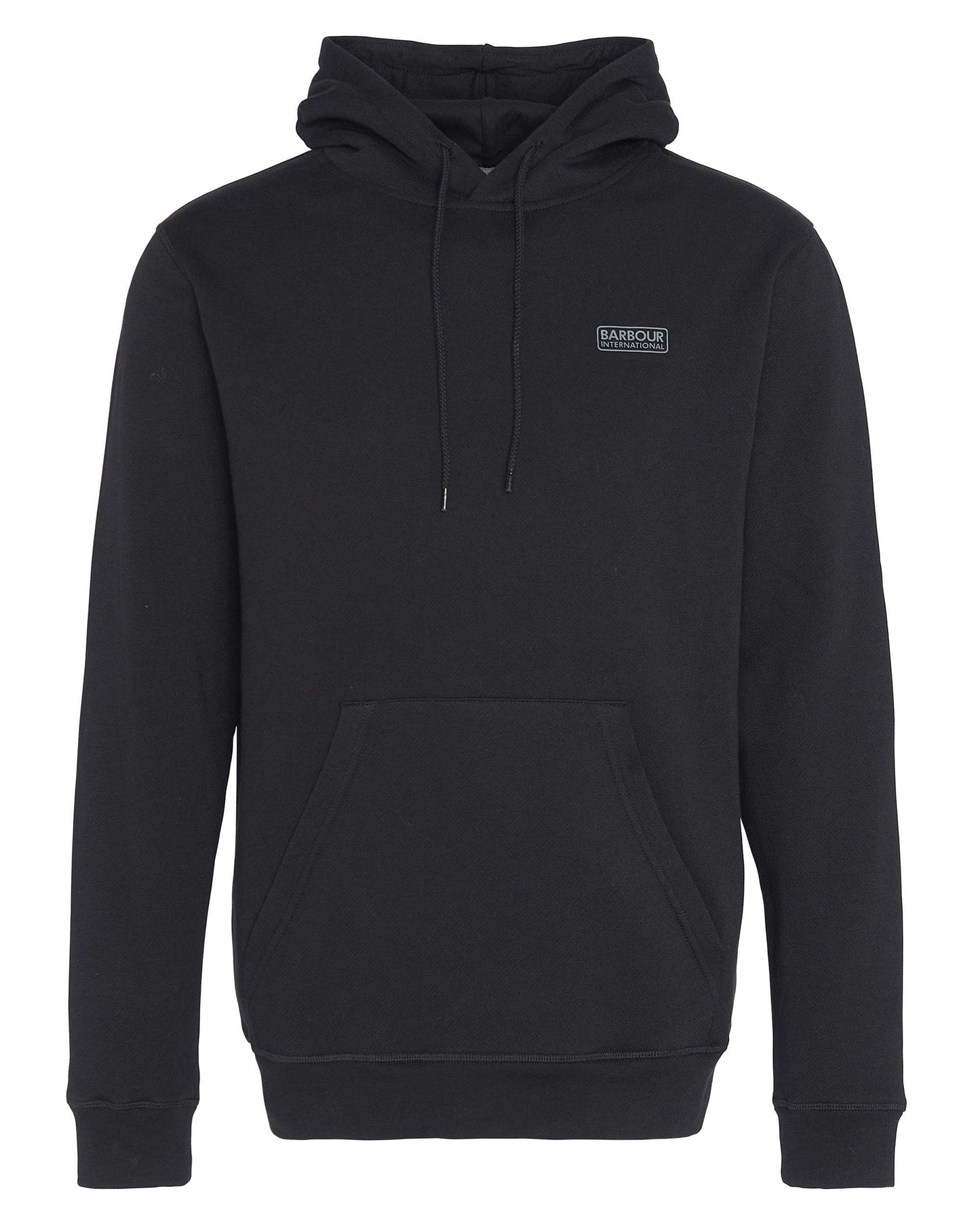 Barbour International Small Logo Mens Hoodie - Black/Pewter