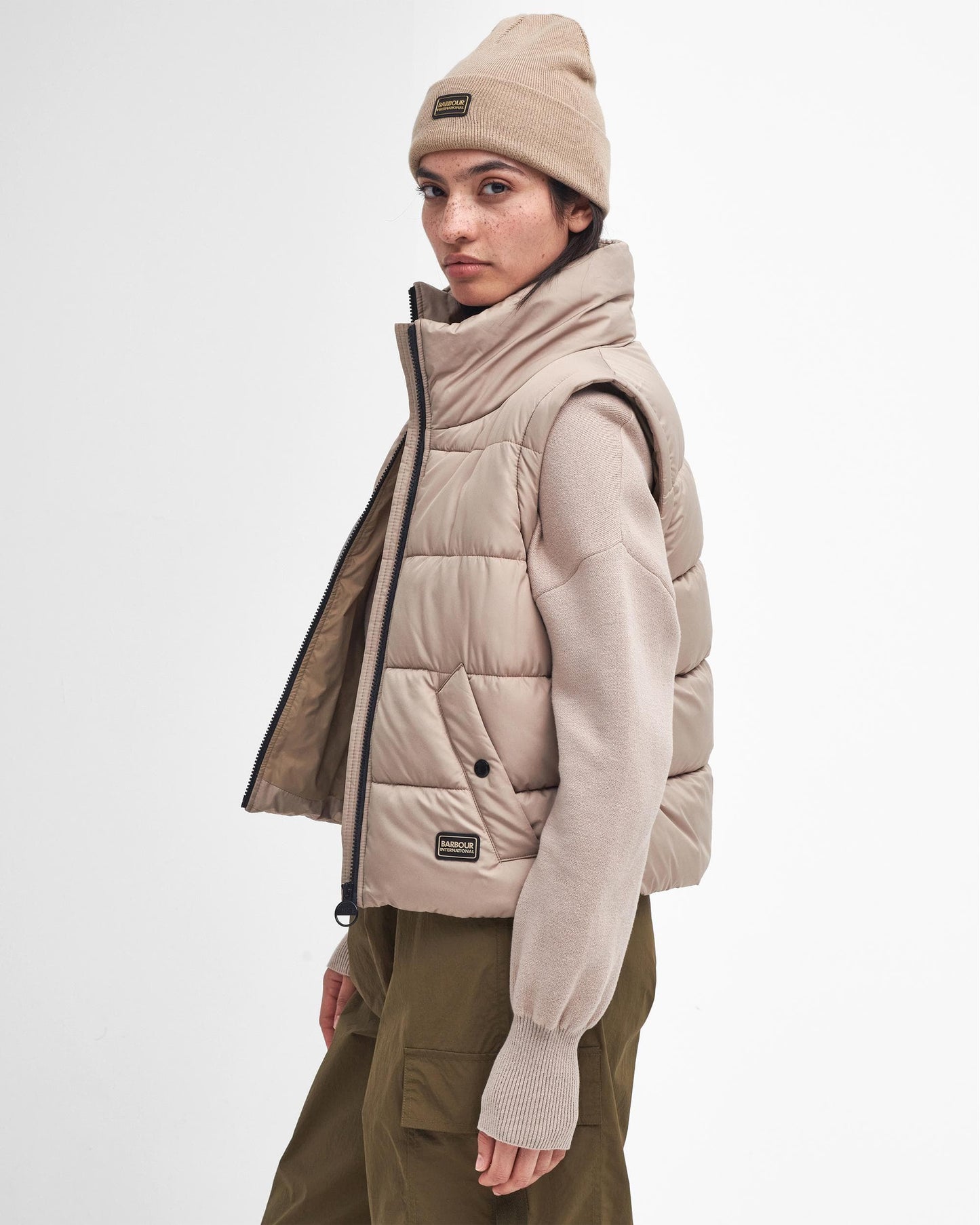 Barbour International Webber Womens Puffer Jacket - Light Trench