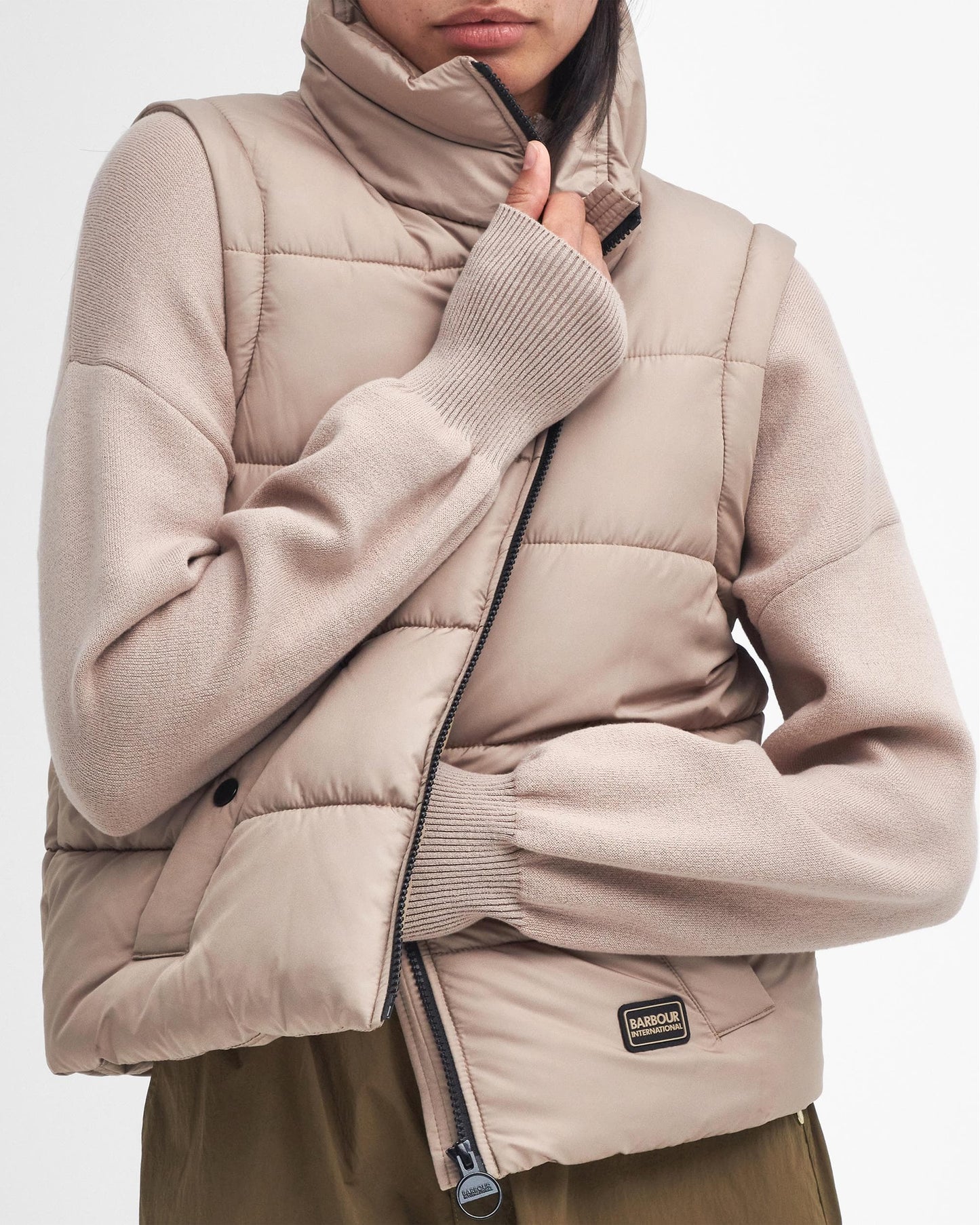 Barbour International Webber Womens Puffer Jacket - Light Trench