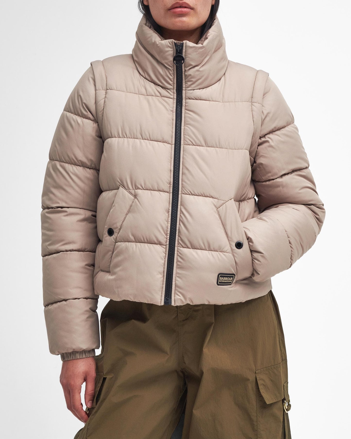 Barbour International Webber Womens Puffer Jacket - Light Trench