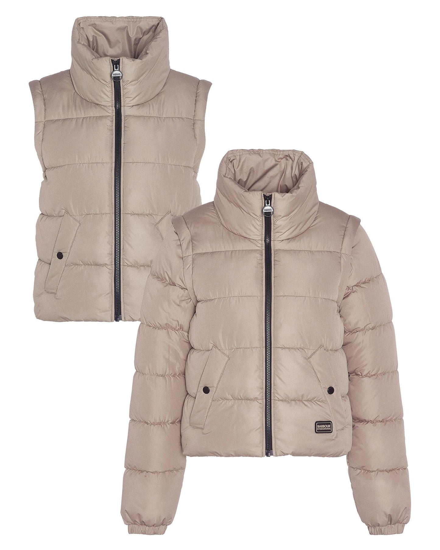 Barbour International Webber Womens Puffer Jacket - Light Trench