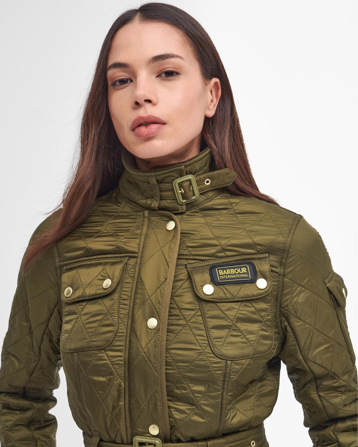 Barbour International Womens Polarquilt Jacket - Empire Green