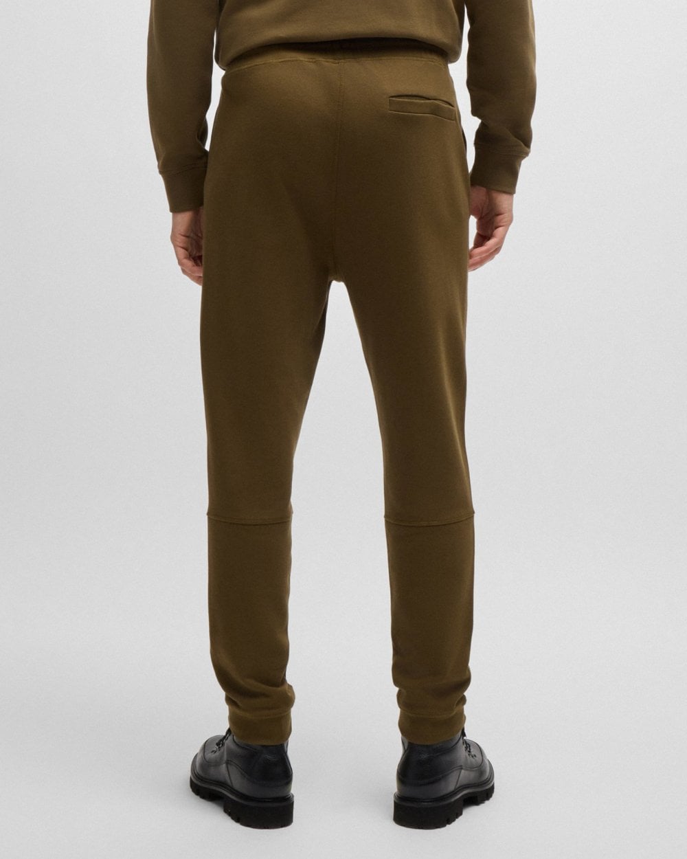 BOSS Orange Sestart Mens Cotton-Terry Tracksuit Bottoms With Logo Patch A/W 24 - Open Green 368