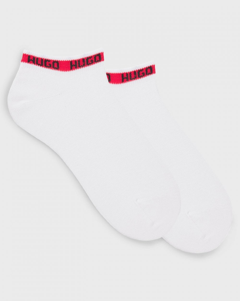 HUGO 2 Pack Mens Ankle-Length Socks with Branded Cuffs NOS