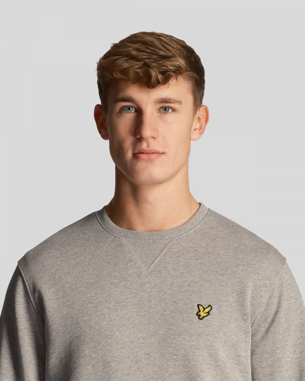 Lyle & Scott Mens Sweatshirt ML424VOG - T28 Mid Grey Marl