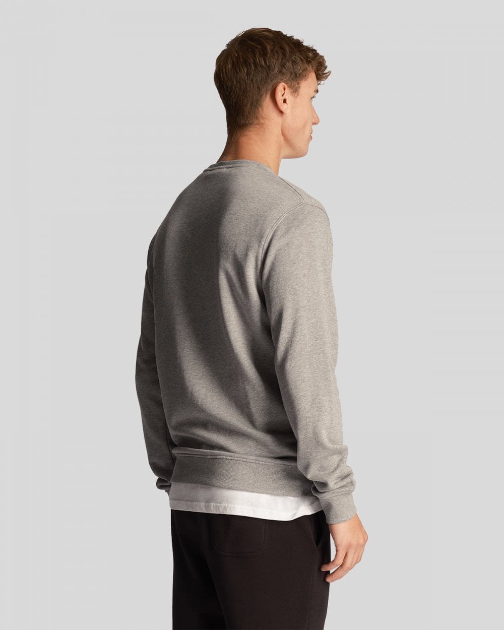 Lyle & Scott Mens Sweatshirt ML424VOG - T28 Mid Grey Marl