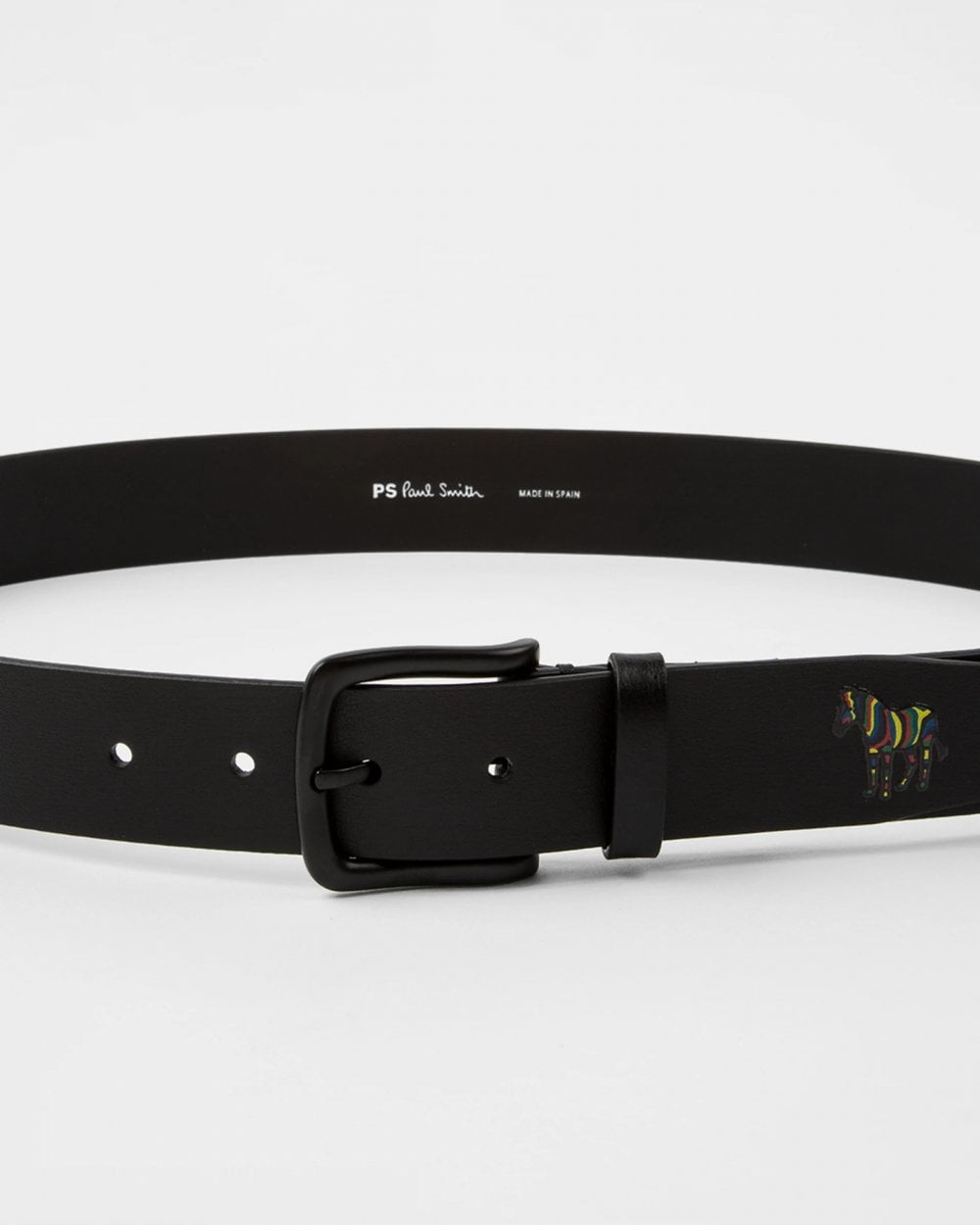 Paul Smith Mens Zebra Logo Leather Belt