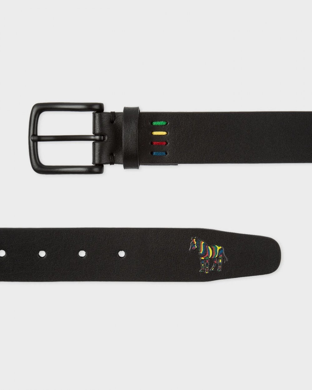 Paul Smith Mens Zebra Logo Leather Belt