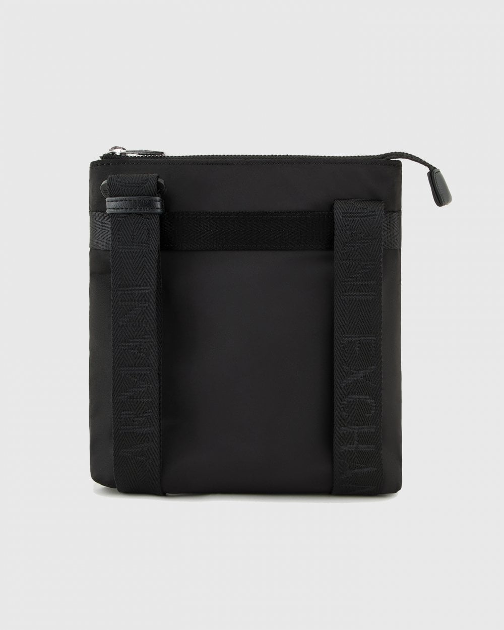 Armani Exchange Mens Black Edition Logo Patch Messenger Bag