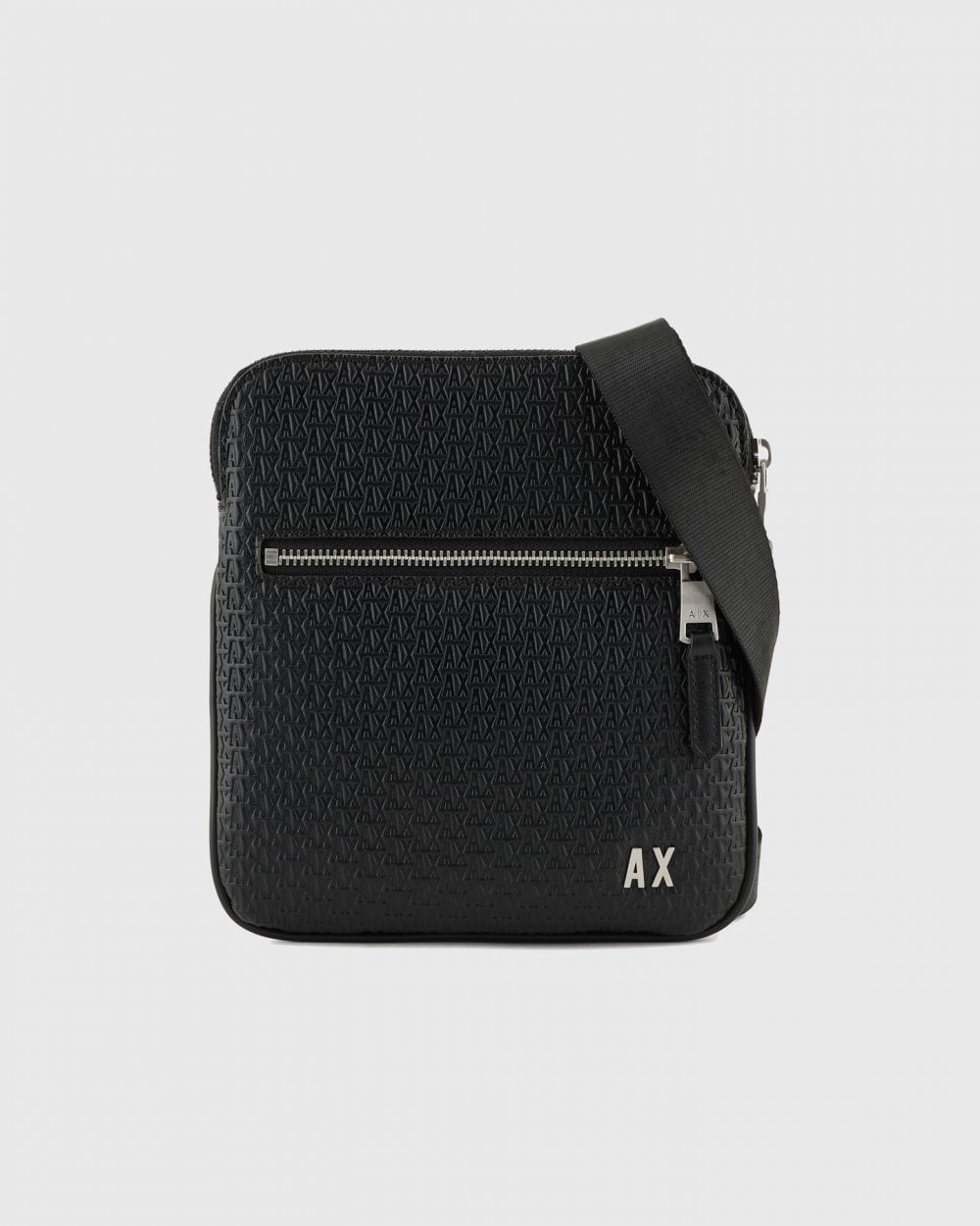 Armani Exchange Mens Embossed Logo Pattern Messenger Bag