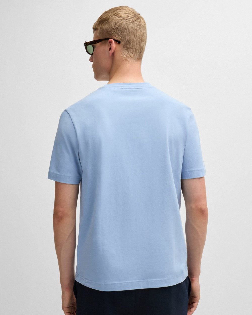 BOSS Orange TChup Mens Crew Neck Small Logo T-Shirt - Open Blue 470