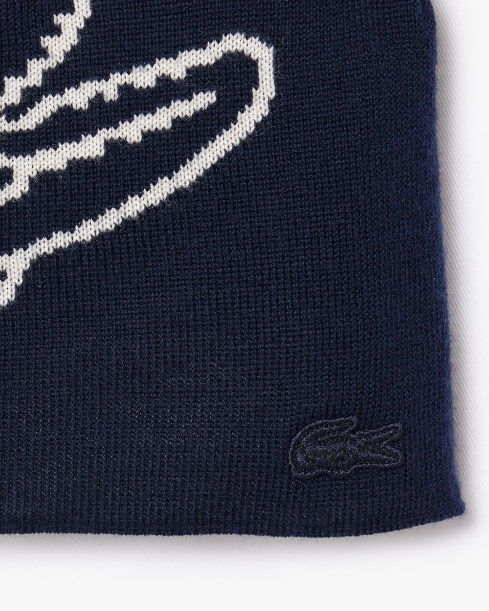 Lacoste Mens Wool Crocodile Beanie