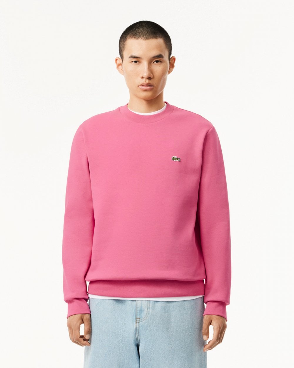 Lacoste Mens Crew Neck Fleece Sweatshirt