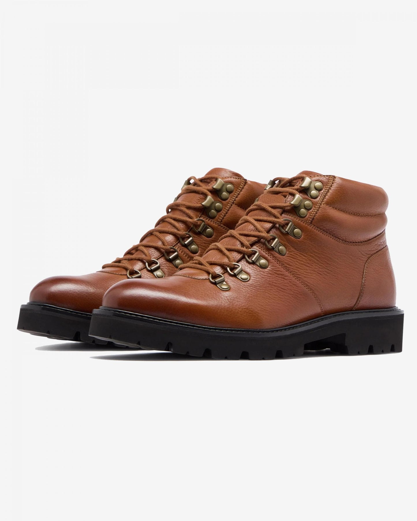 Oliver Sweeney Helford Mens Soft-Milled Calf Leather Walking Boots - Dark Tan