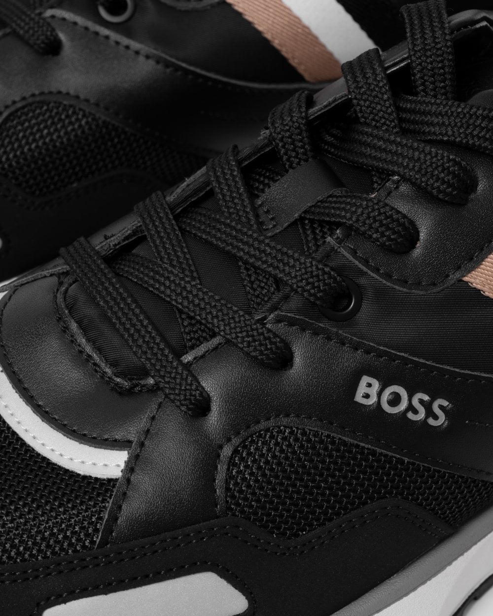 BOSS Orange Jonah Mens Running Style Trainers With EVA Rubber Outsole NOS - Black 001
