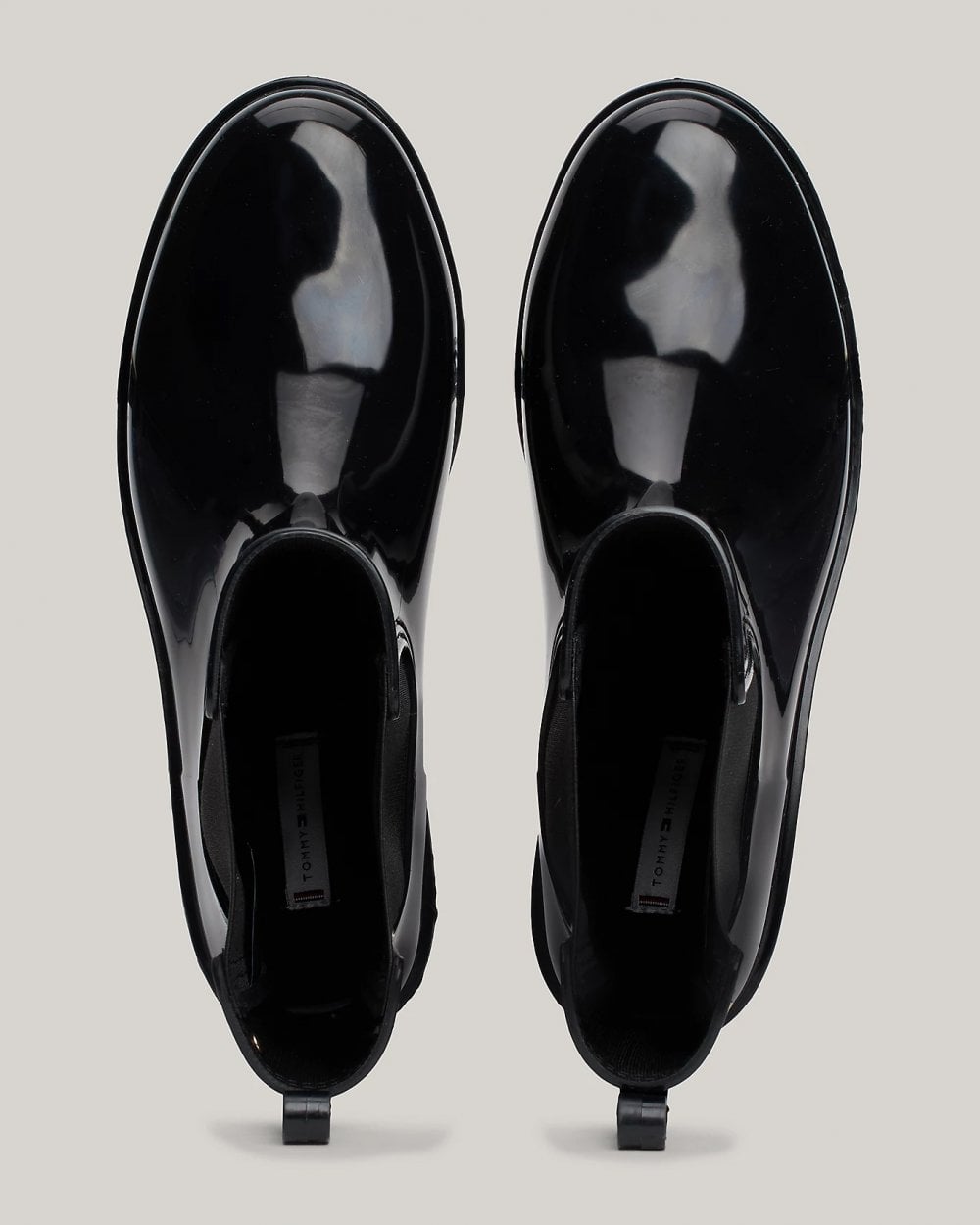 Tommy Hilfiger Flag Womens Chelsea Rainboots - Black