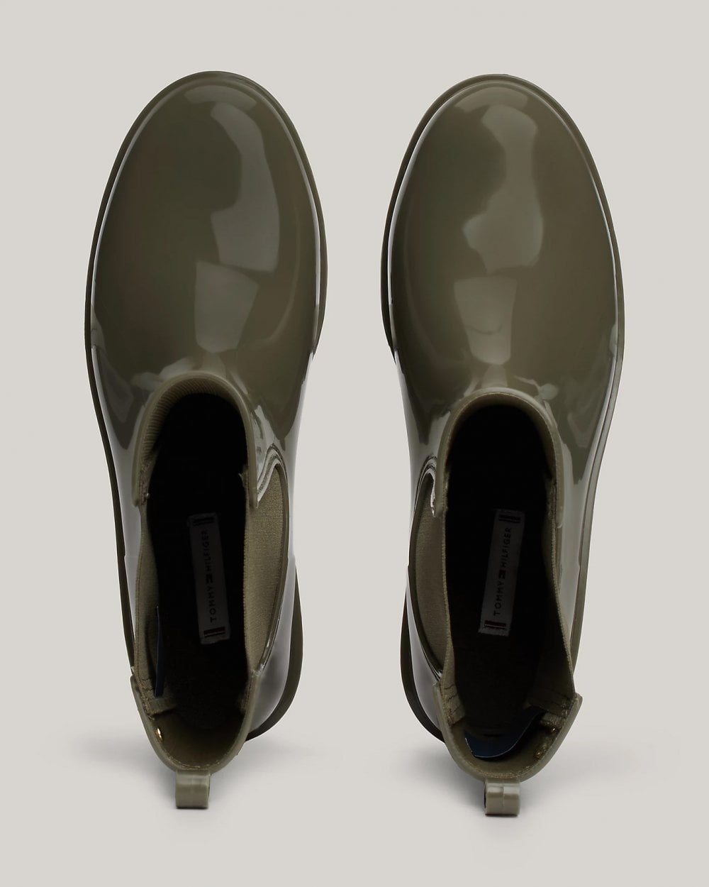 Tommy Hilfiger Flag Womens Chelsea Rainboots - Utility Olive
