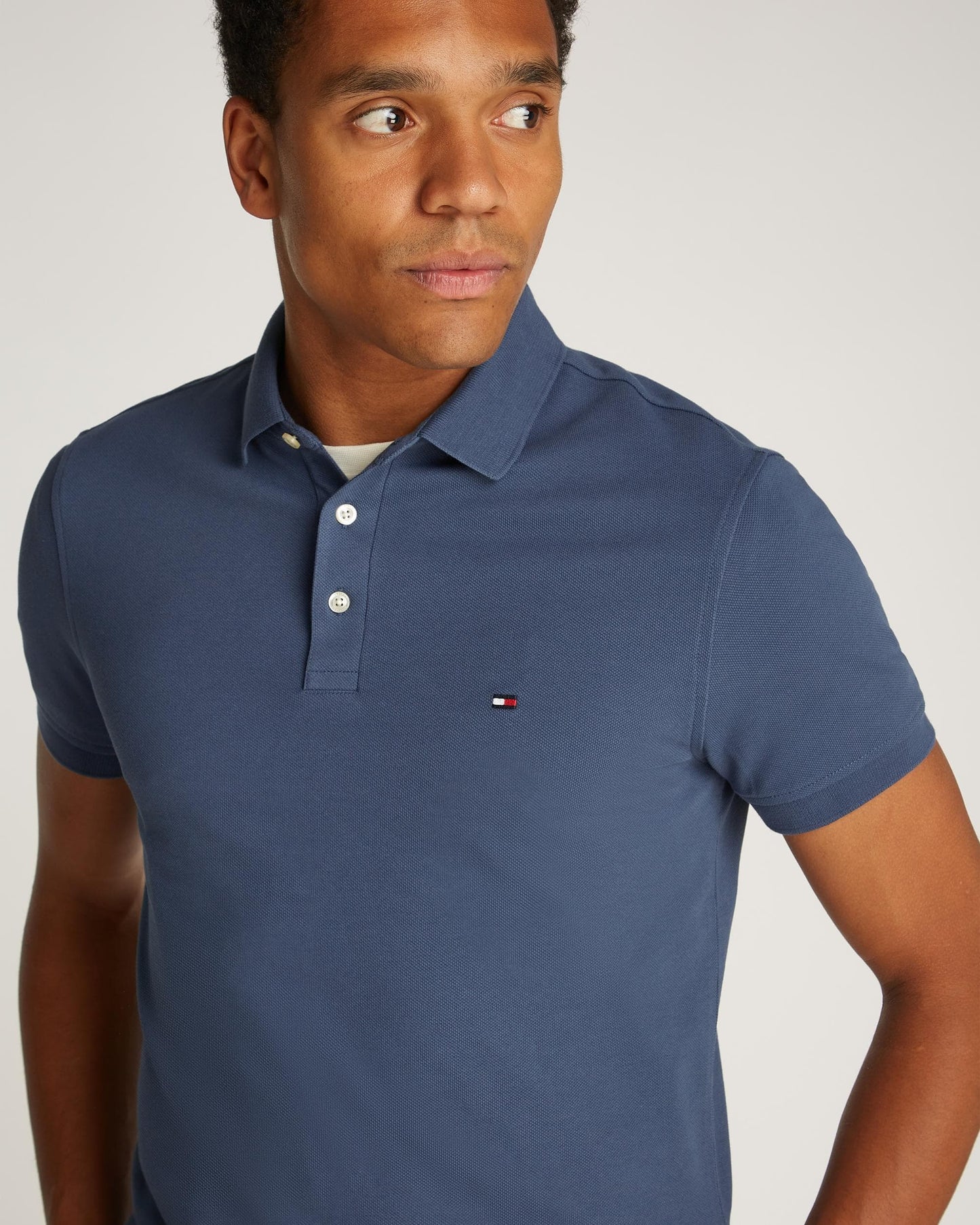 Tommy Hilfiger Core 1985 Slim Mens Polo Shirt - Aegean Sea