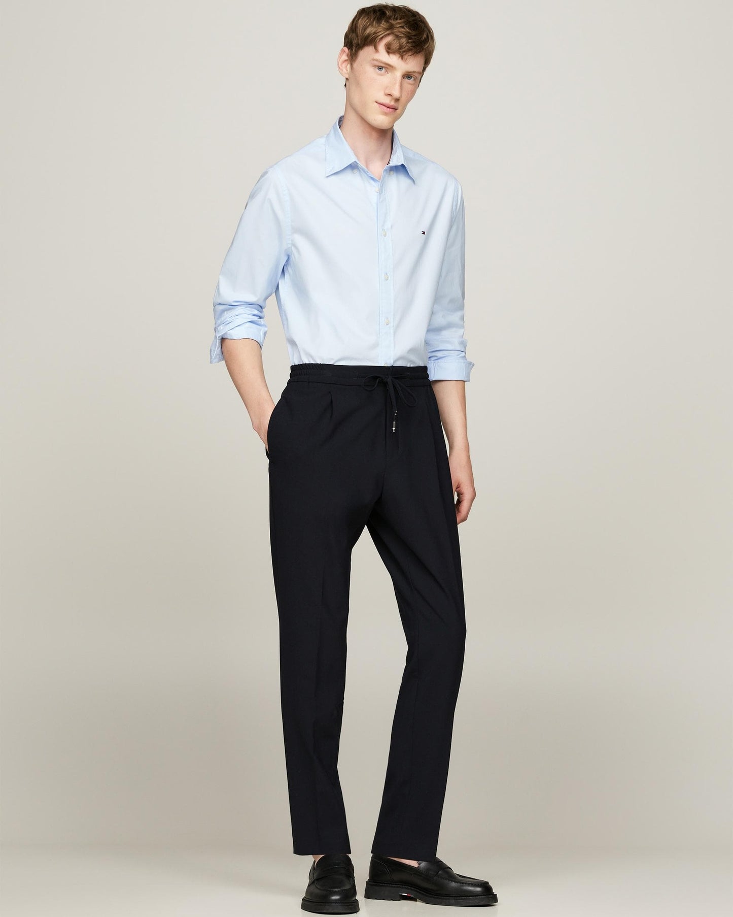 Tommy Hilfiger Flex Poplin Long Sleeve Mens Shirt