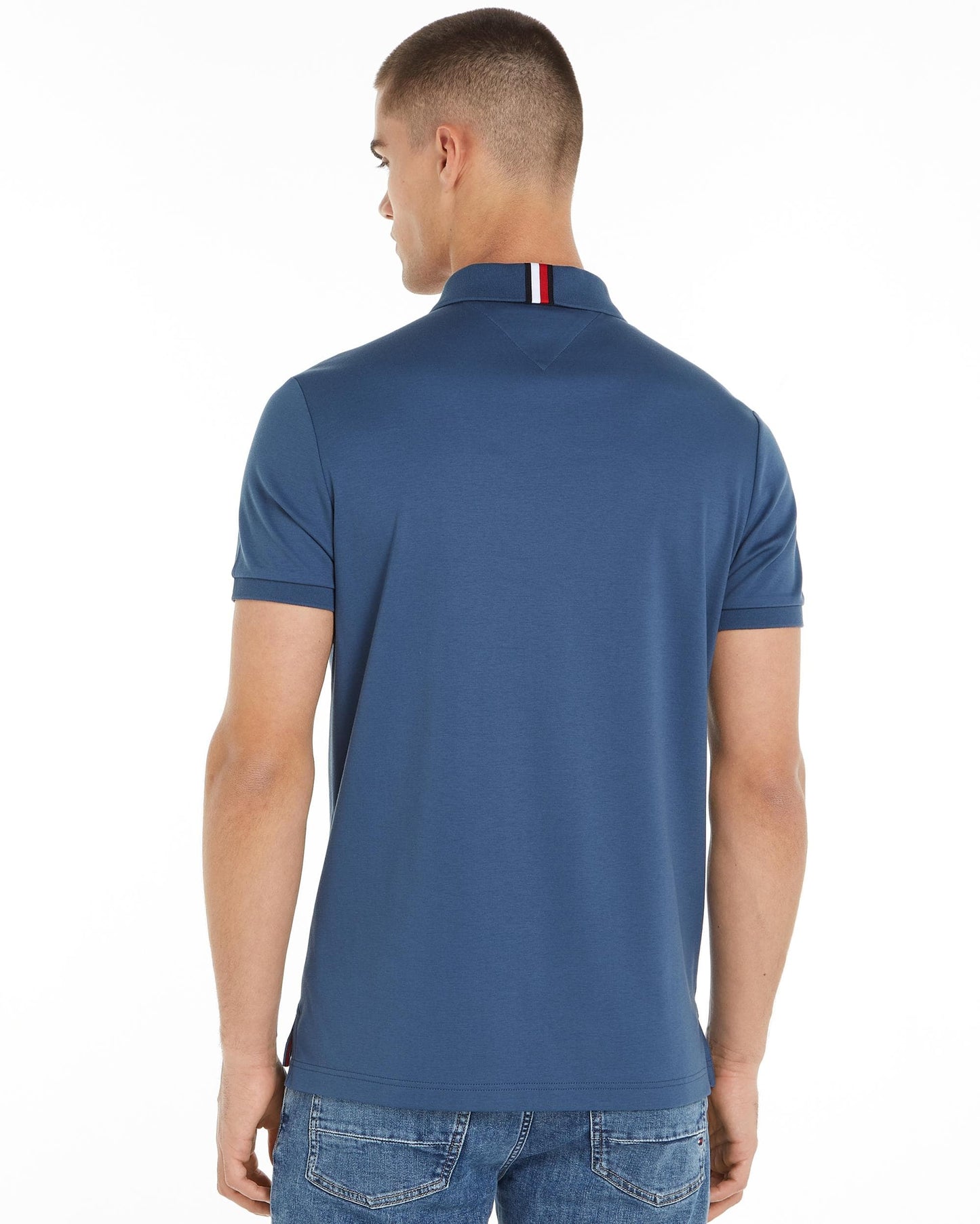 Tommy Hilfiger Liquid Cotton Essential Mens Polo - Aegean Sea