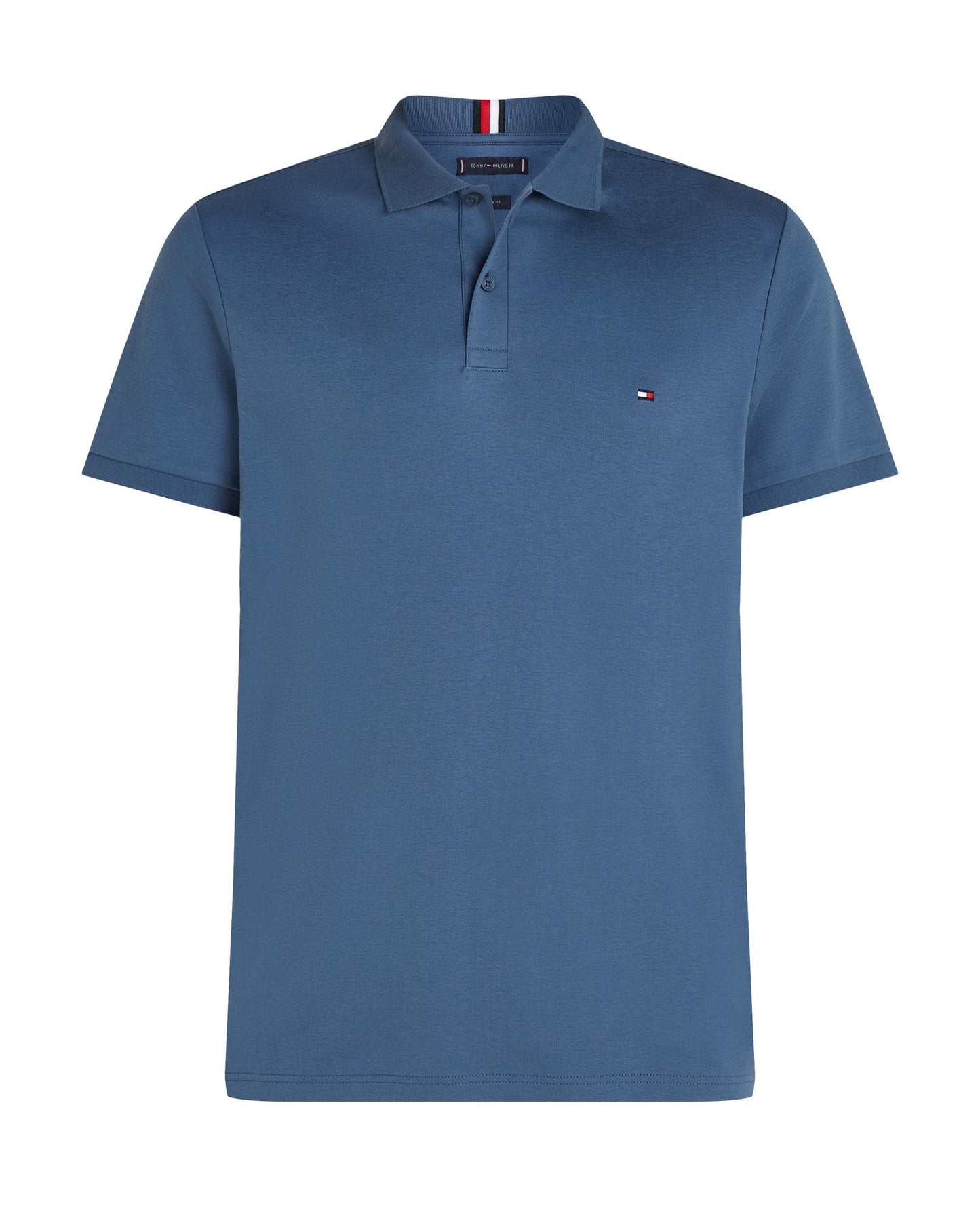 Tommy Hilfiger Liquid Cotton Essential Mens Polo - Aegean Sea
