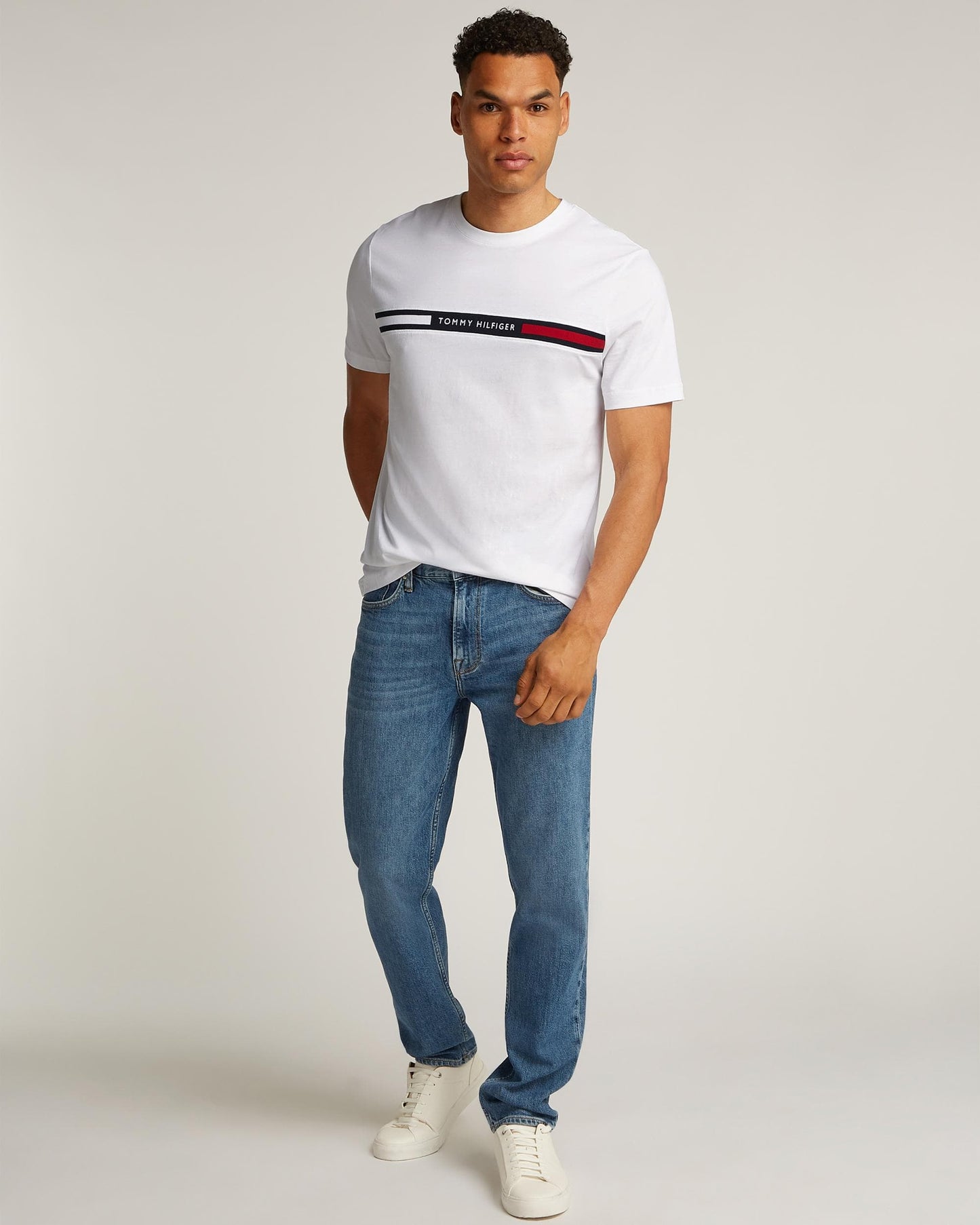 Tommy Hilfiger Hilfiger Chest Insert Mens T-Shirt - White