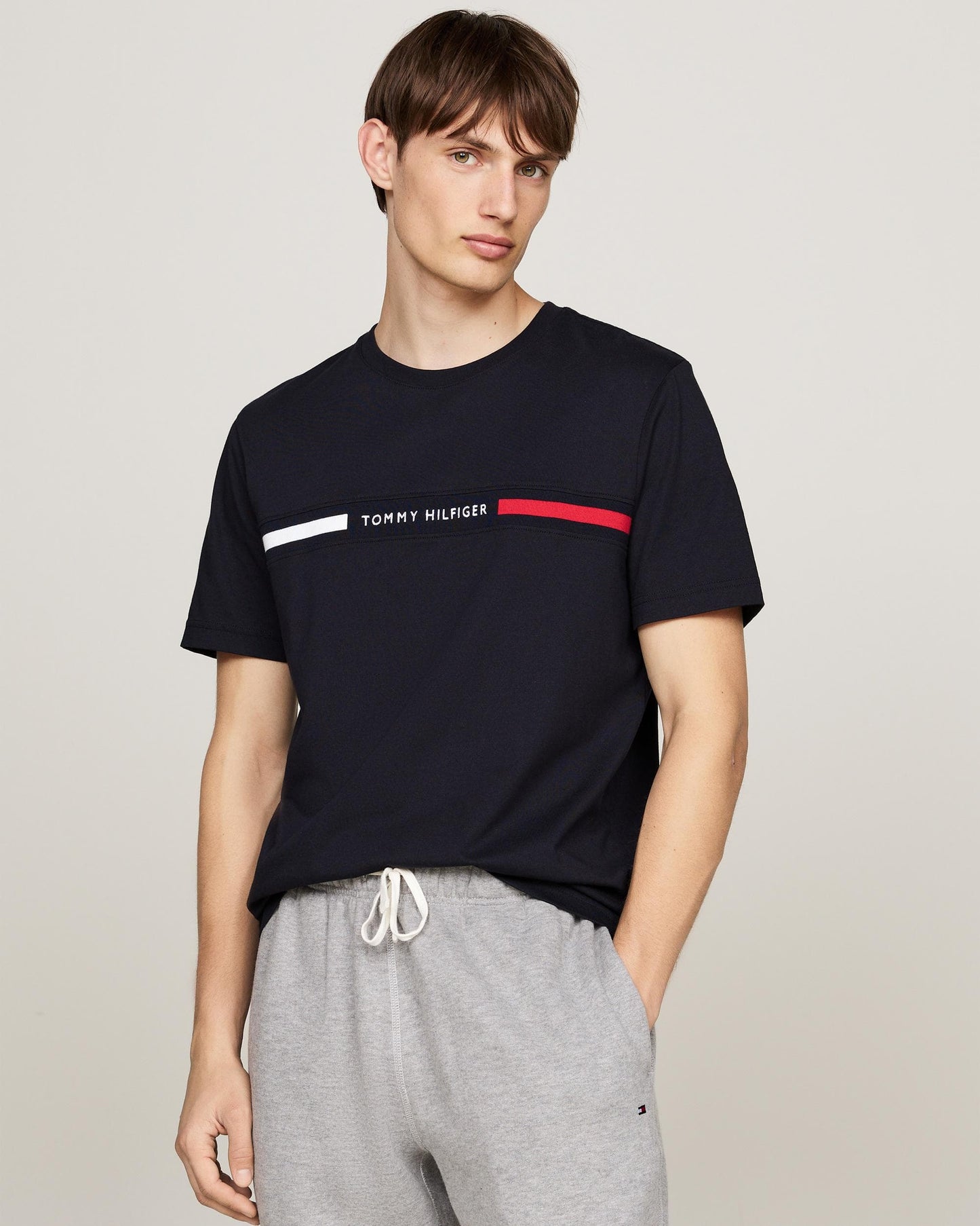 Tommy Hilfiger Hilfiger Chest Insert Mens T-Shirt - Desert Sky