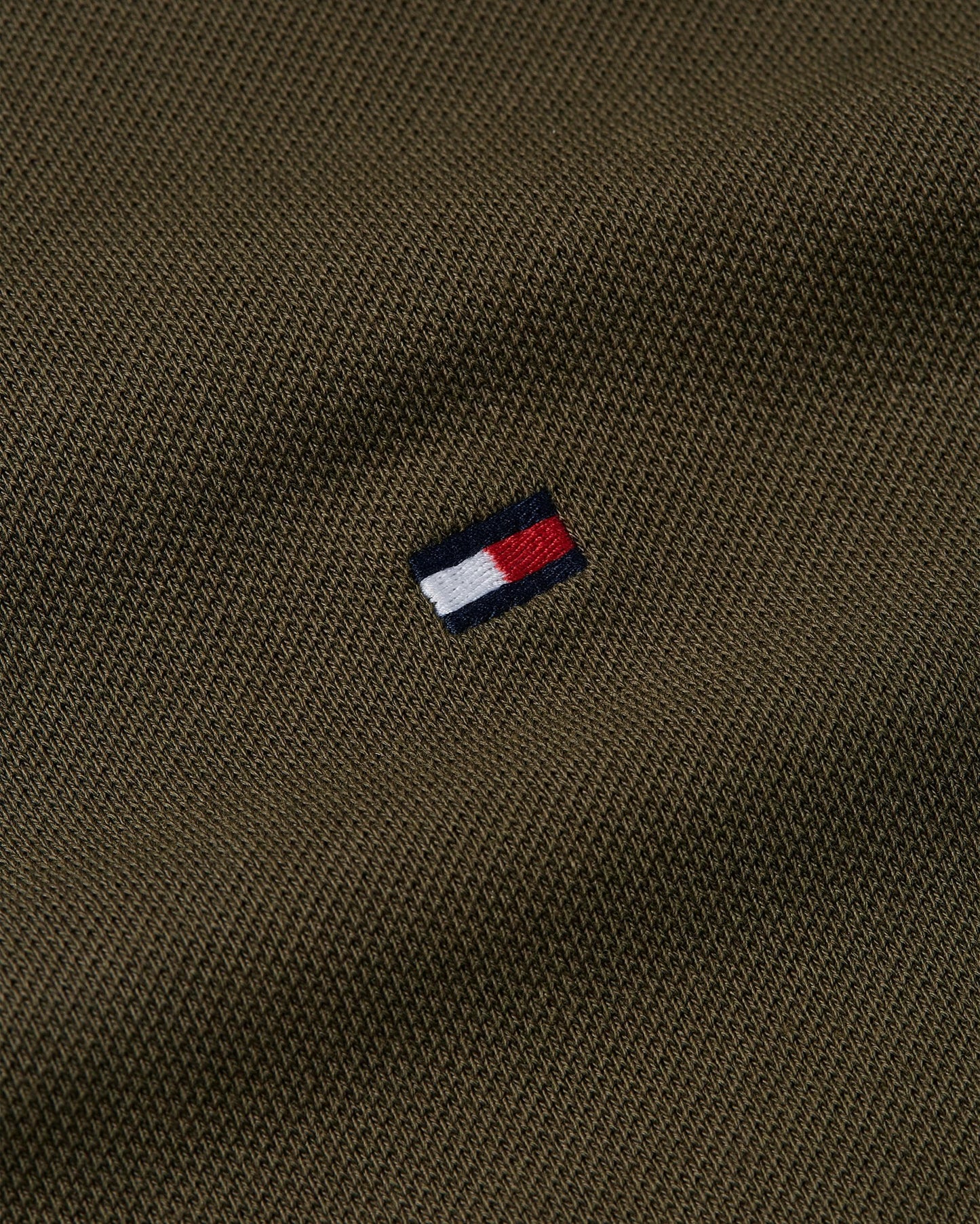 Tommy Hilfiger Tipped Mens Slim Fit Polo - Army Green