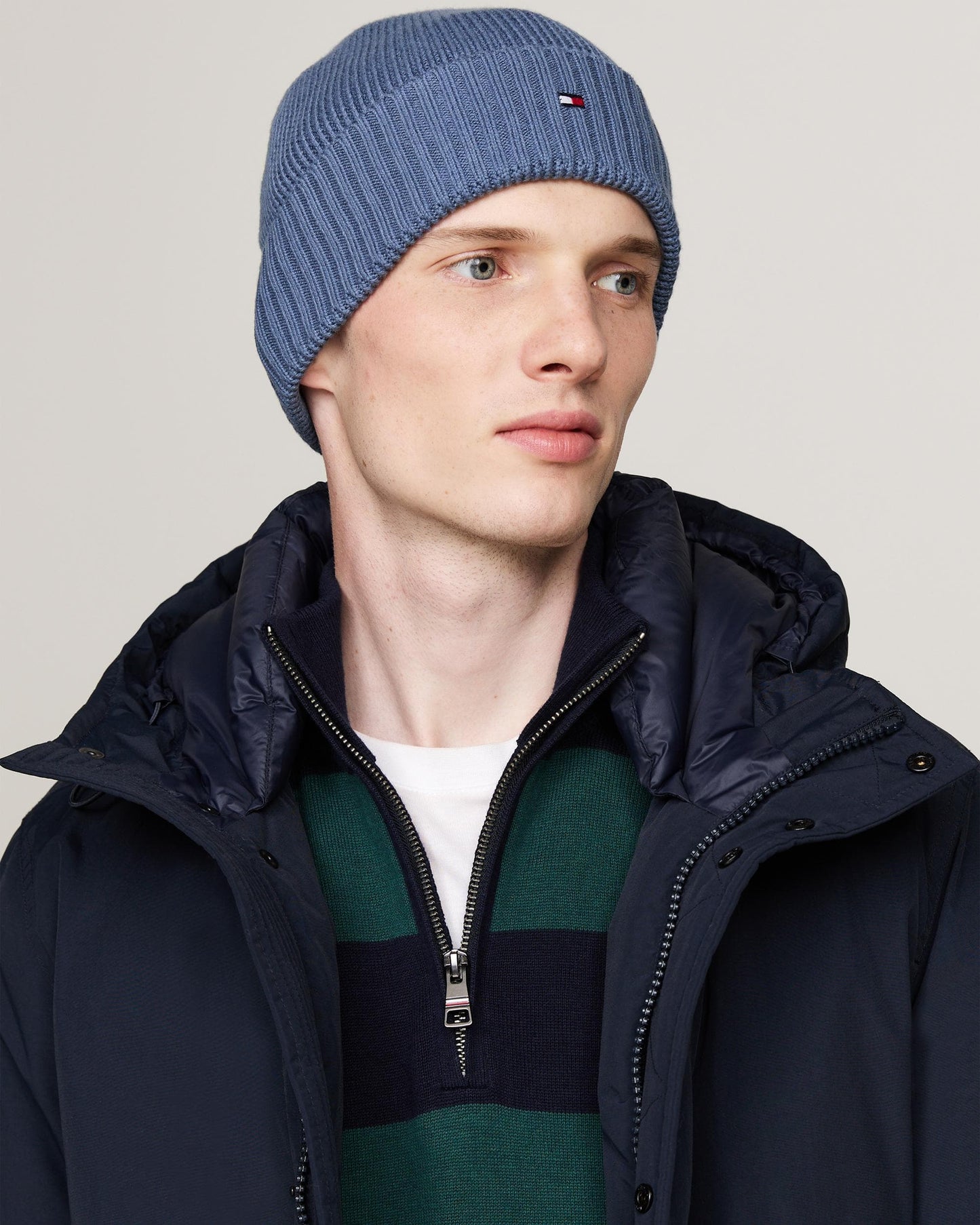 Tommy Hilfiger TH Flag Mens Pima Cotton Beanie
