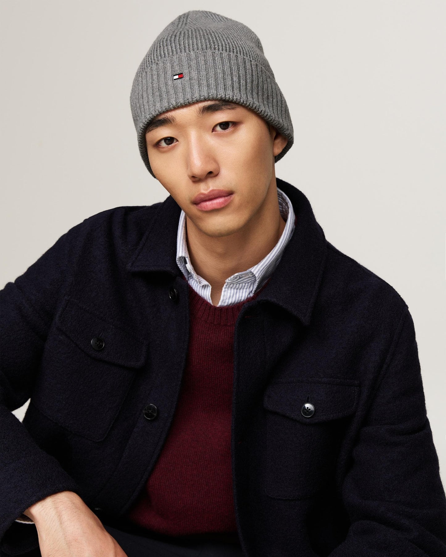 Tommy Hilfiger TH Flag Mens Pima Cotton Beanie