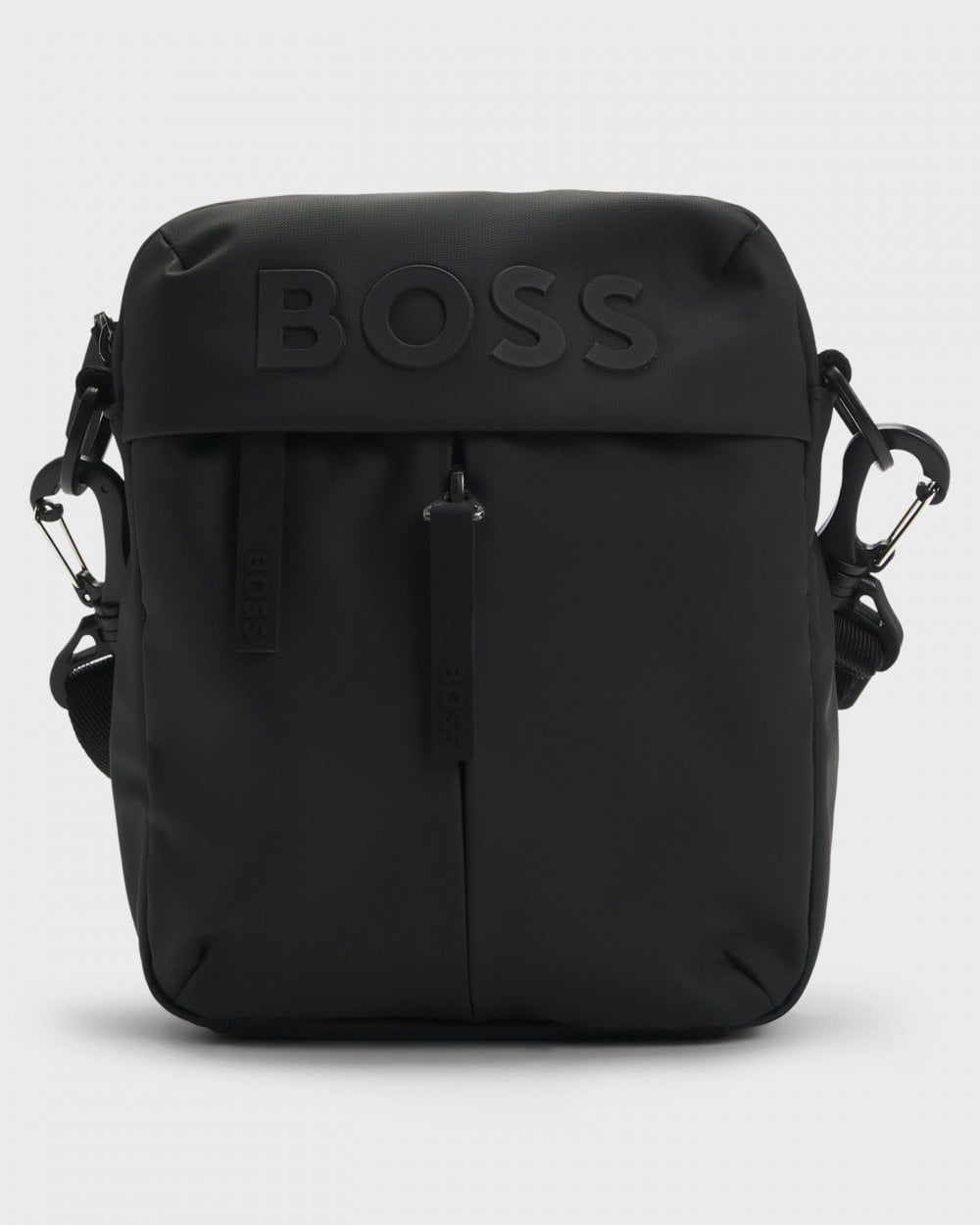 BOSS Orange Stormy Mens Faux Leather Reporter Bag with Tonal Logo