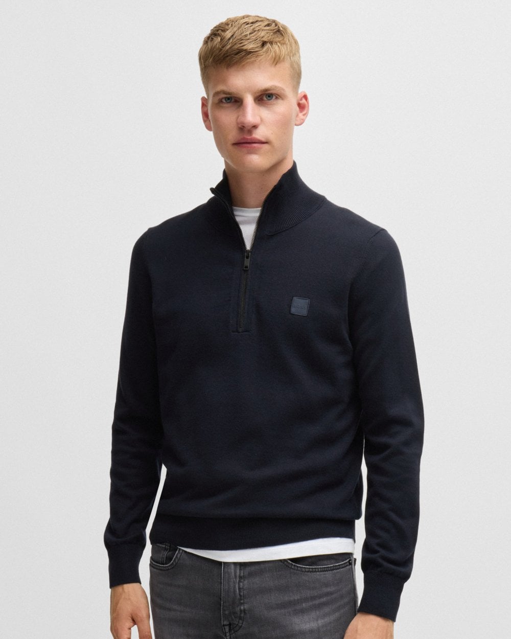 BOSS Orange Kanobix S Mens 1/4 Zip Jumper