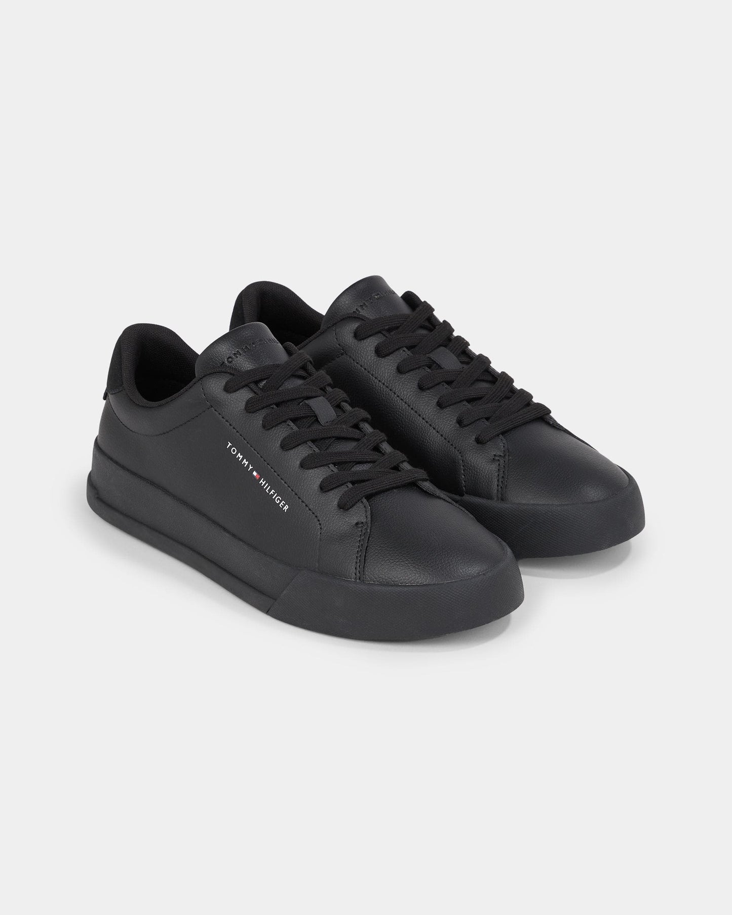 Tommy Hilfiger TH Court Essential Mens Leather Grain Trainers
