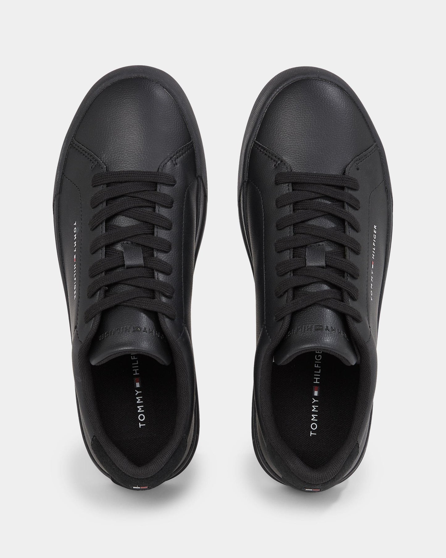 Tommy Hilfiger TH Court Essential Mens Leather Grain Trainers