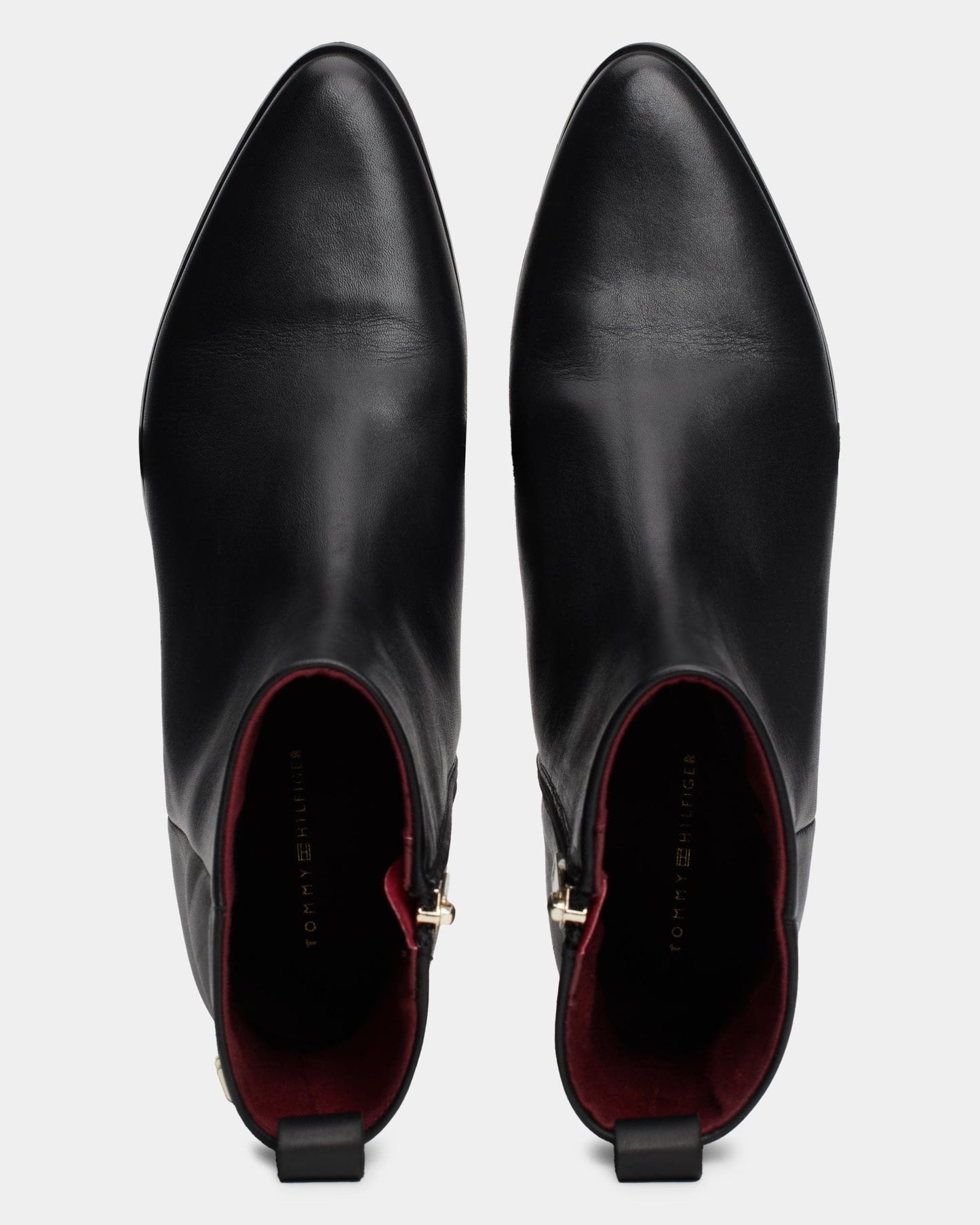 Tommy Hilfiger Low-Heel Cowboy Womens Flat Leather Boots