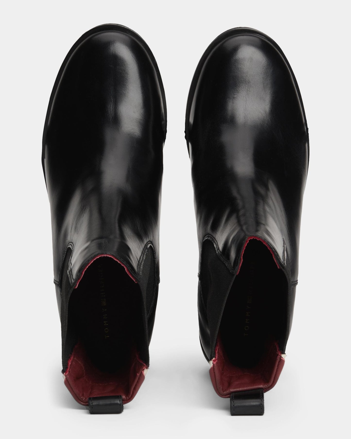Tommy Hilfiger Premium Leather Mid-Heel Womens Booties