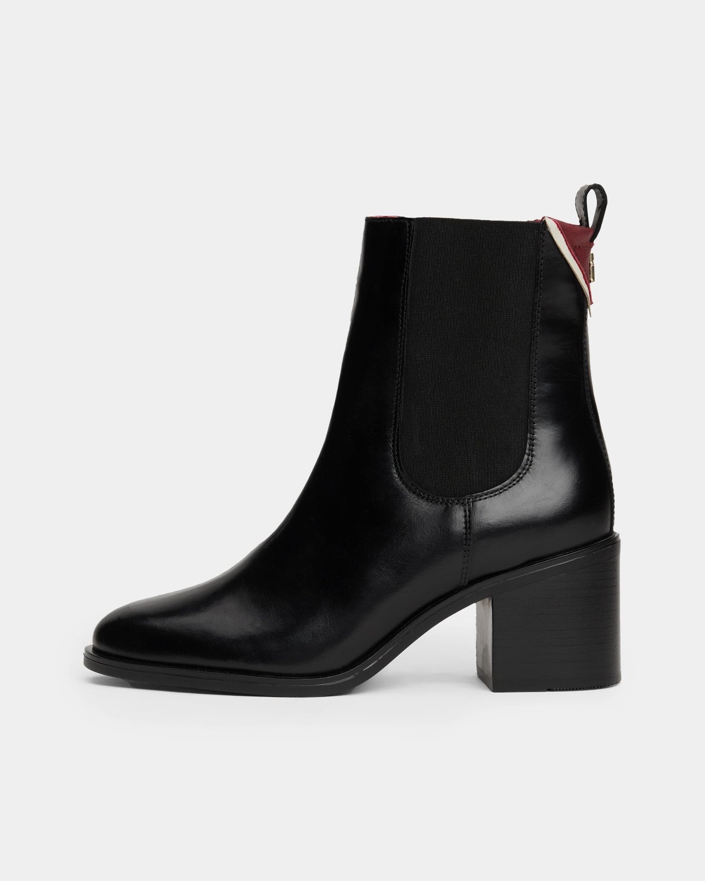 Tommy Hilfiger Premium Leather Mid-Heel Womens Booties