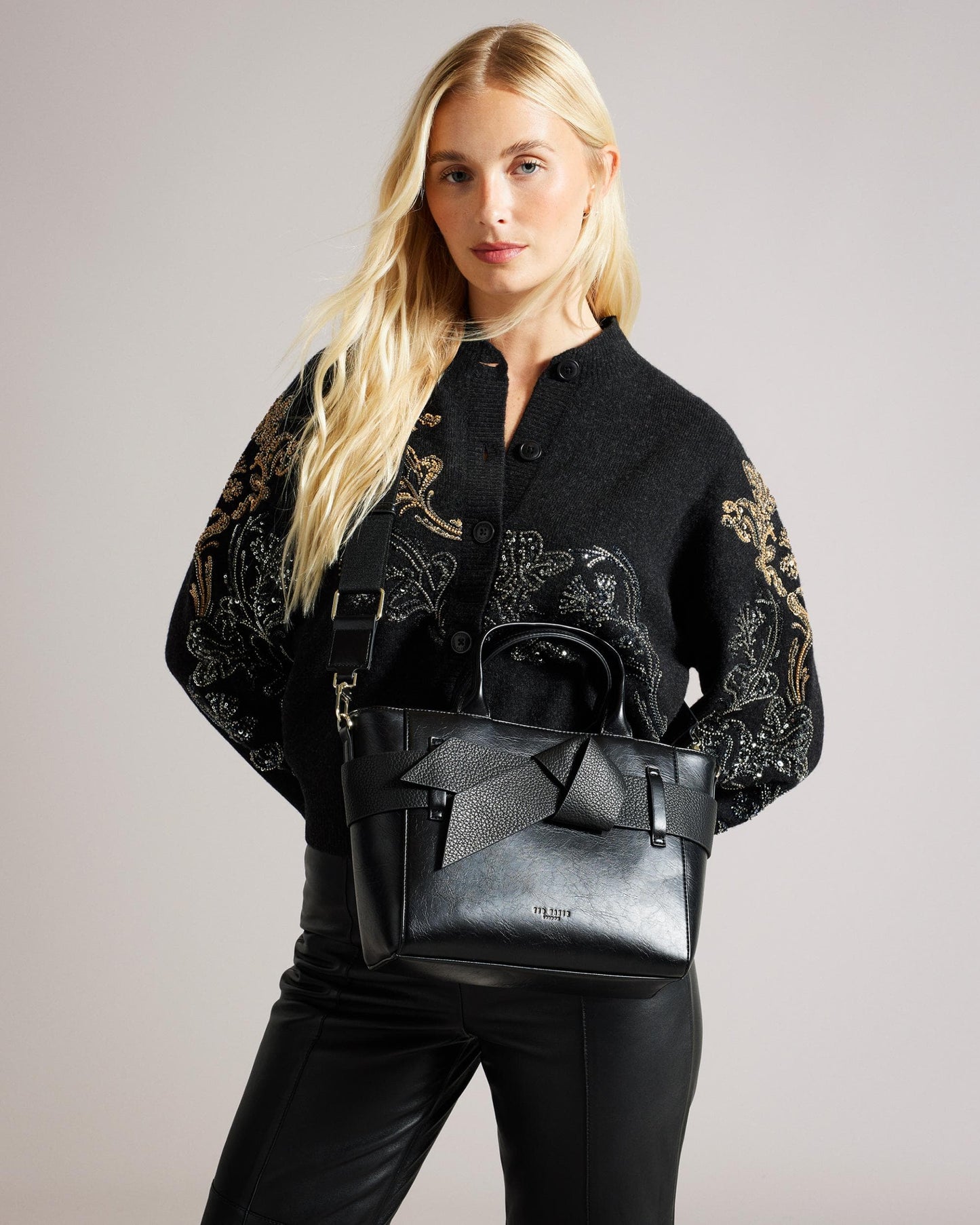 Ted Baker Jimsa Womens Knot Bow Tote Bag