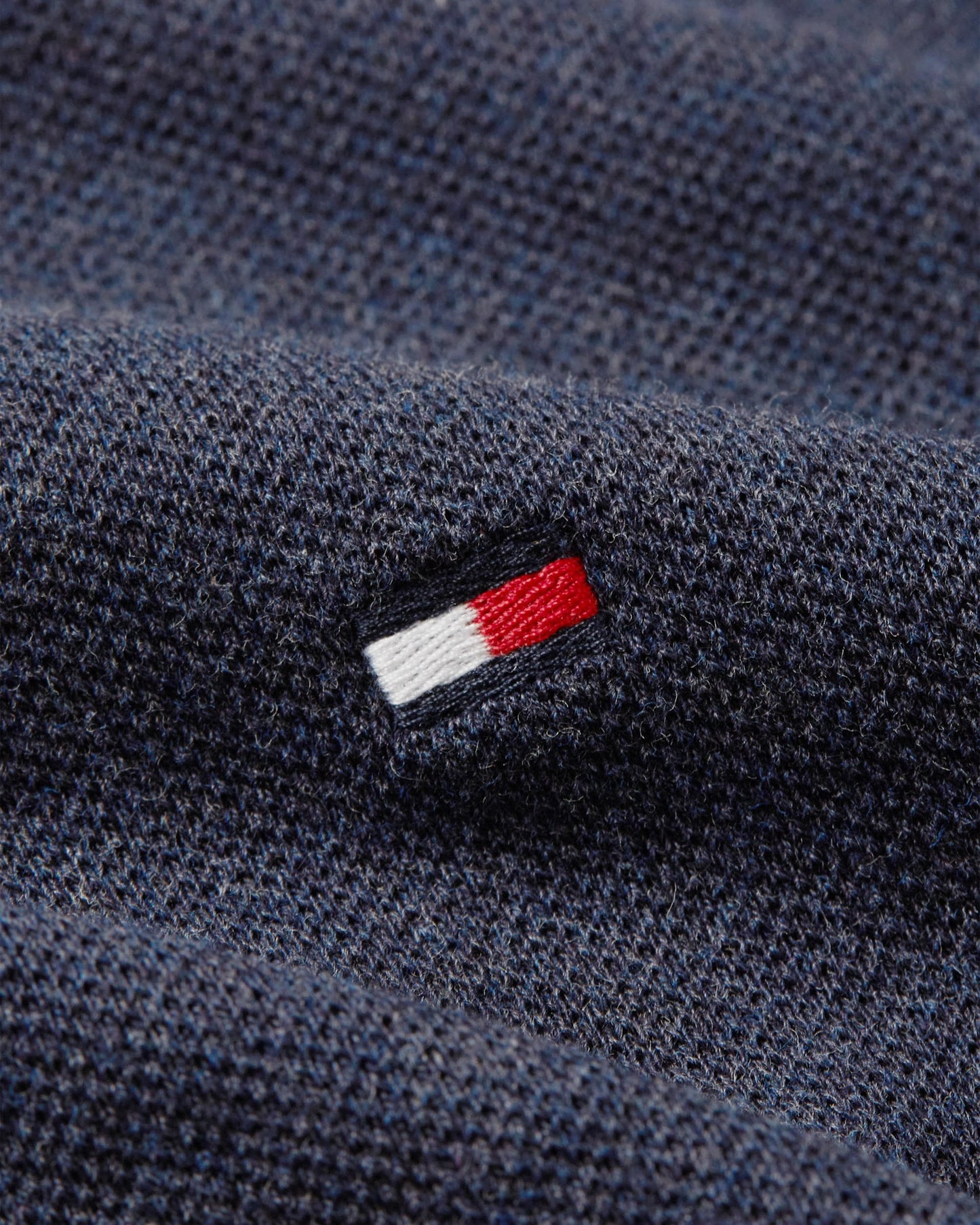 Tommy Hilfiger 1985 Regular Long Sleeve Mens Polo Shirt - Faded Indigo Heather