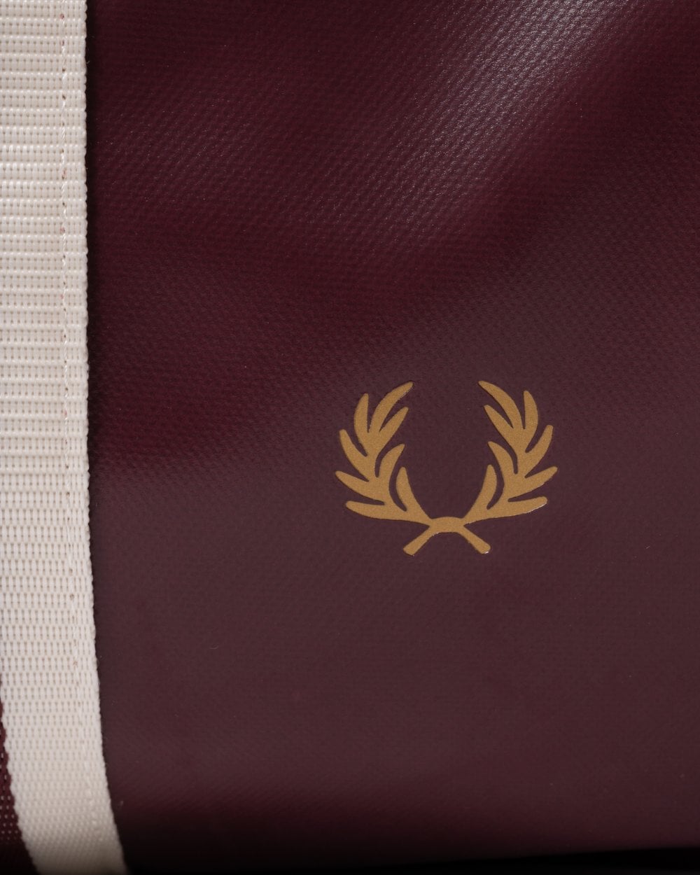 Fred Perry Recycled Polyester Classic Barrel Bag - Oxblood/Ecru R82