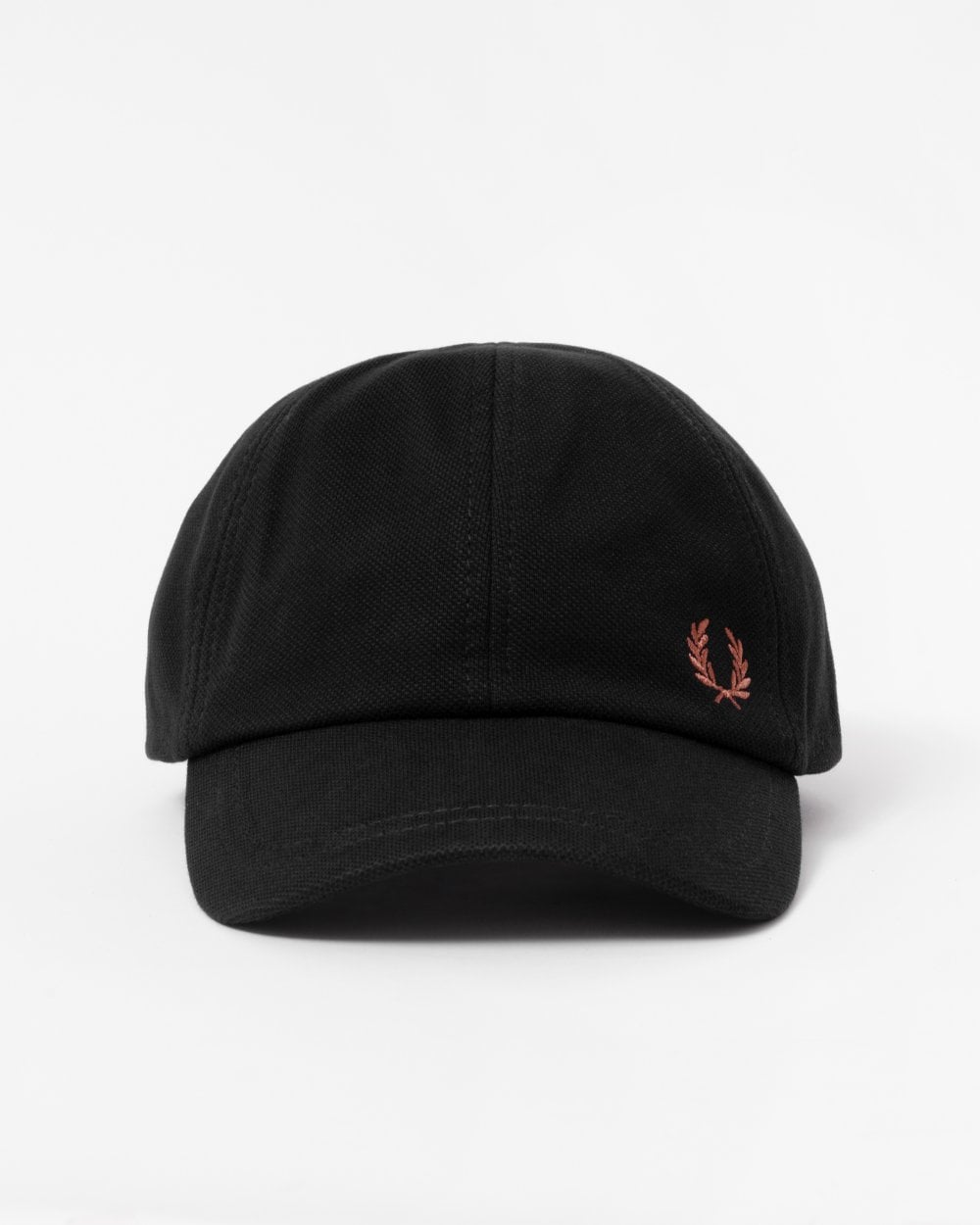 Fred Perry Classic Piqué Cap - Black/Whisky Brown S76