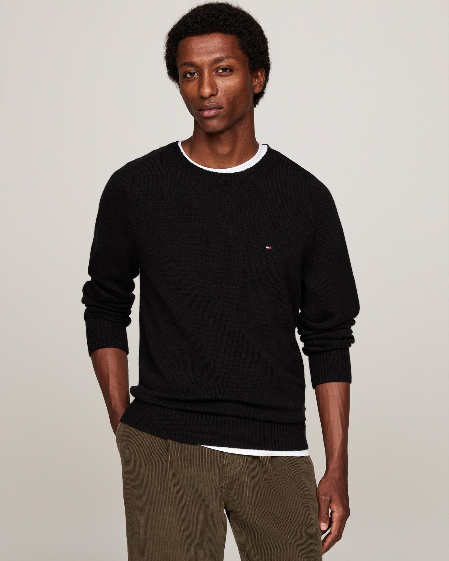 Tommy Hilfiger Lambswool Mens Crew Neck Jumper